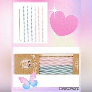 New Dolly Parton Reusable Straws, 6 ct